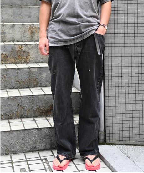 Used Levi's 501 Denim Pants Black -1
