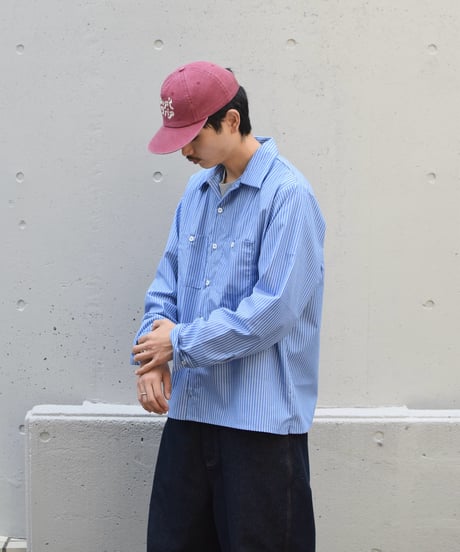 Red Kap Customize L/S Work Shirt Sax/White Stripe