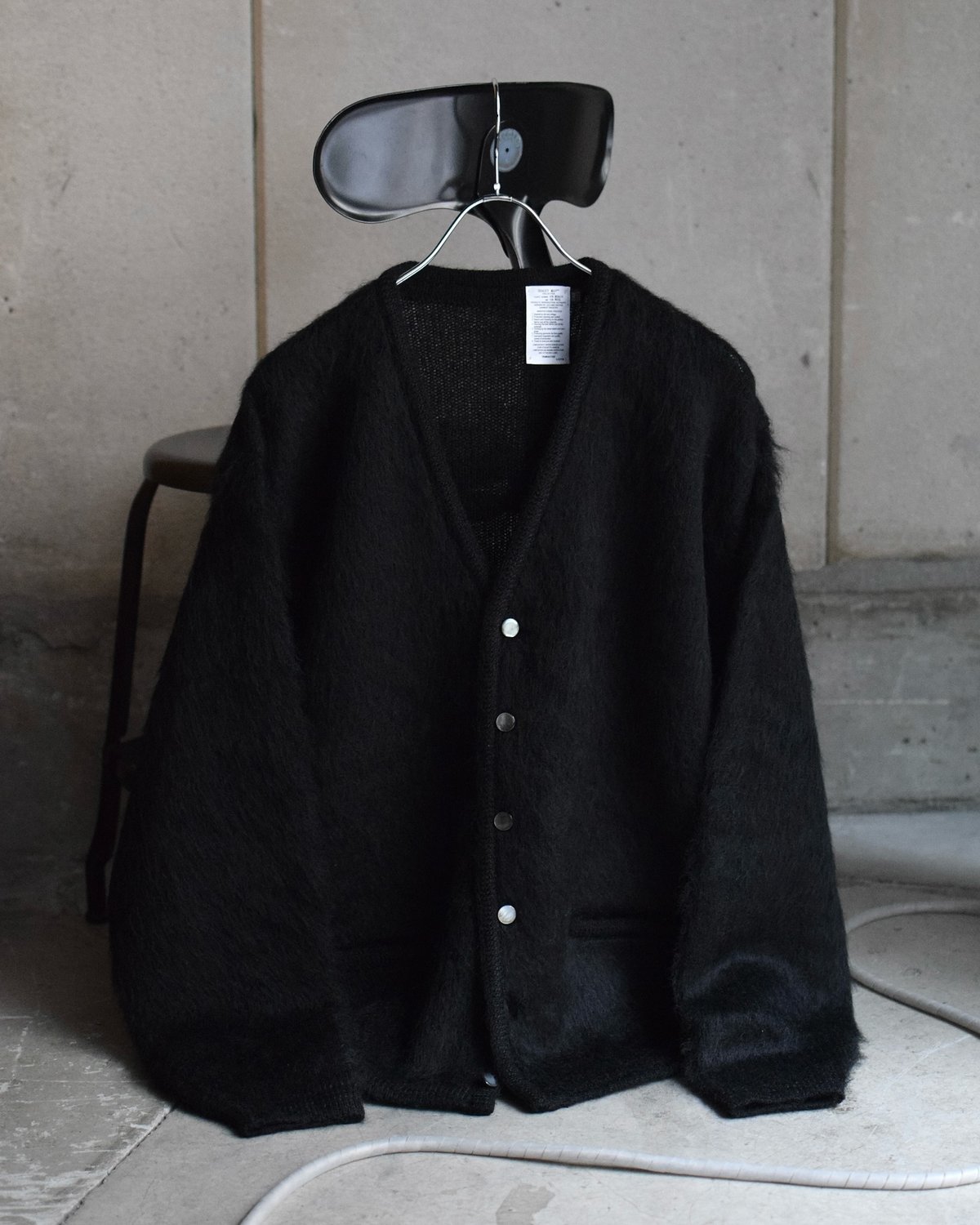 A.R.P. Shaggy Man™️ Mohair Cardigan W/Pocket Bl