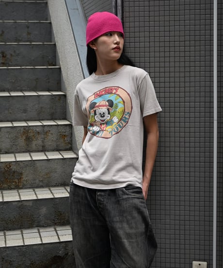Disney Mickey Print T-Shirt Made in USA -2