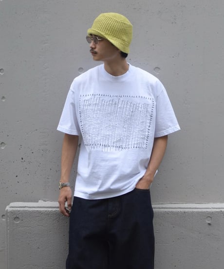Los Angeles Apparel Garment Dye Damaged S/S Tee White