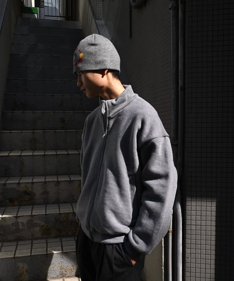 Los Angeles Apparel Track Fleece Zip Up Jacket Heather Grey