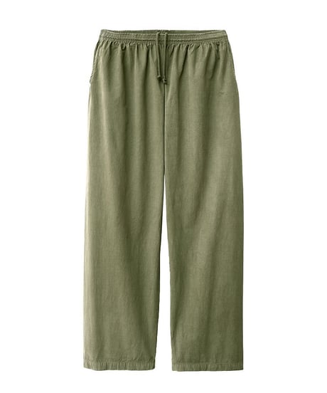 Los Angeles Apparel Cotton Poplin Wide Leg Pants Army