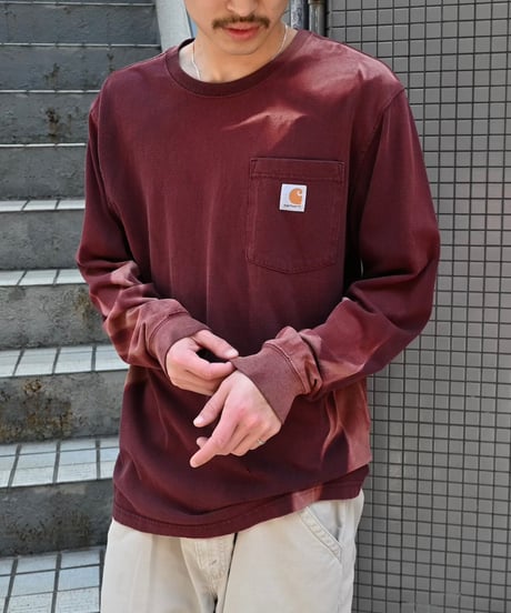 Carhartt Pocket Long Sleeve T-Shirt Sun Fade ー3