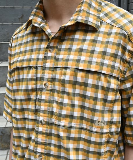 Used REI S/S Sun Mesh Plaid Shirt -7