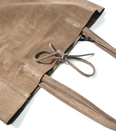 MARLON FIRENZE Calf Leather Shopper Bag - Taupe Suede