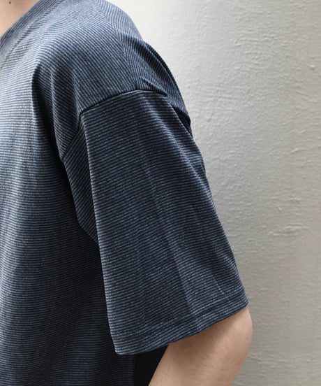 Cal Cru S/S Micro Stripe T-Shirt Navy