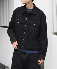 Prison Blues Denim Western Jacket Rinsed Black