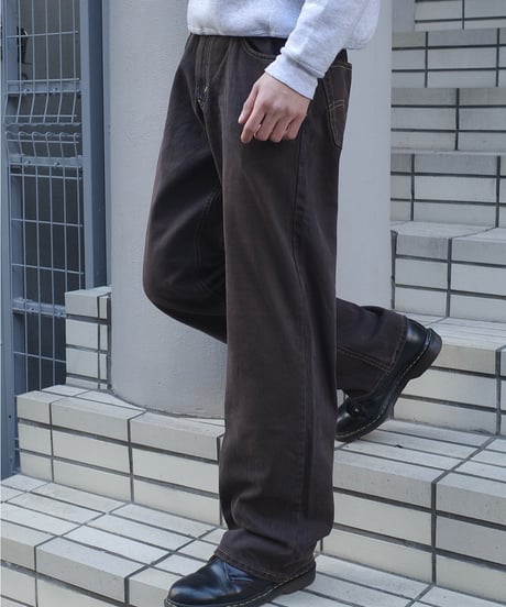 Deadstock Levi's 569 Denim Pants Reactive Dye Brown