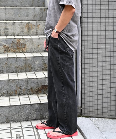 Used Levi's 501 Denim Pants Black -1