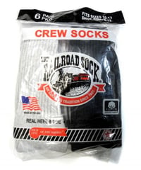 The Railroad Sock 6P Quarter Socks  Black/Grey