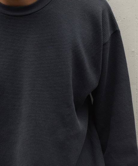 Los Angeles Apparel Garment L/S Heavy Thermal Crew Neck Vintage Black