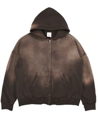 MOOJI MOOJI US Oversize Zip Up Hoodie Aged Brown