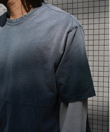 MOOJI MOOJI US Single Stitched T-Shirt Sun Fade Enamel Green