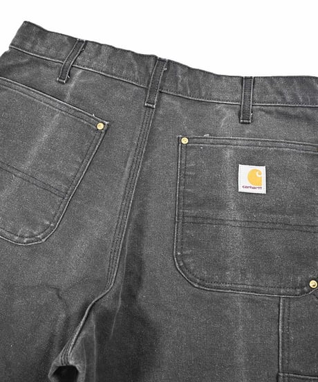 Carhartt Studded Duck Double Knee Carpenter Pants Fade Black made in USA
