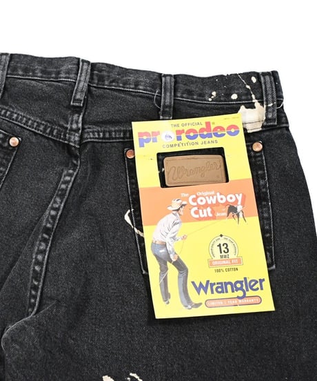 Wrangler 13MWZ Bleached Original Cowboy Cut Jeans Sulfur Black