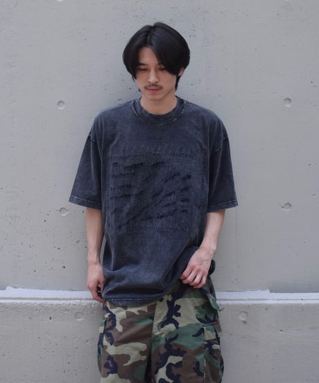 Los Angeles Apparel Mineral Wash Damaged S/S Tee Black