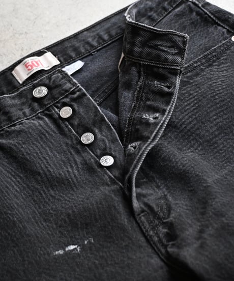Used Levi's 501 Denim Pants Black -1