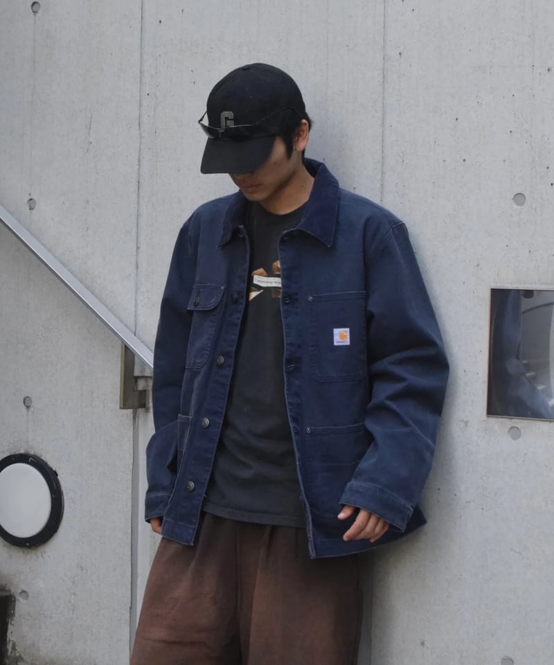 Carhartt Aged Duck Unlined Chore Coat Navy | C