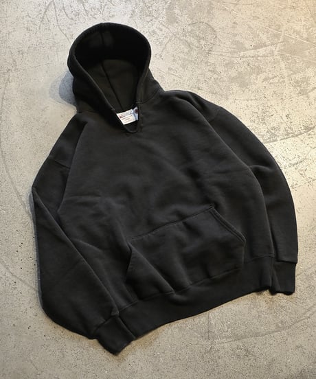 Deadstock Eagle USA Blank Sweat Hoodie Fade Black made in USA