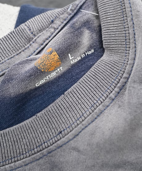 Carhartt Pocket Long Sleeve T-Shirt Sun Fade Navy -3