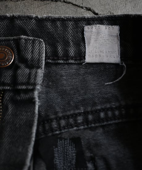 90's Used Levi's 505 Denim Pants Black Made in USA -6