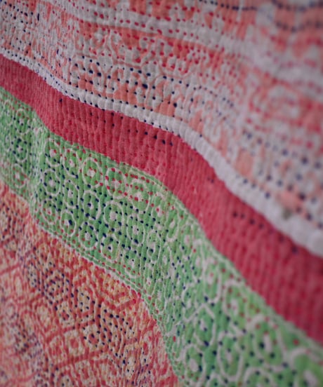 70's India Kantha Quilt Fabric