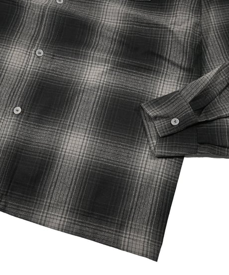 Caltop Ombre Check Shirt Black/Charcoal