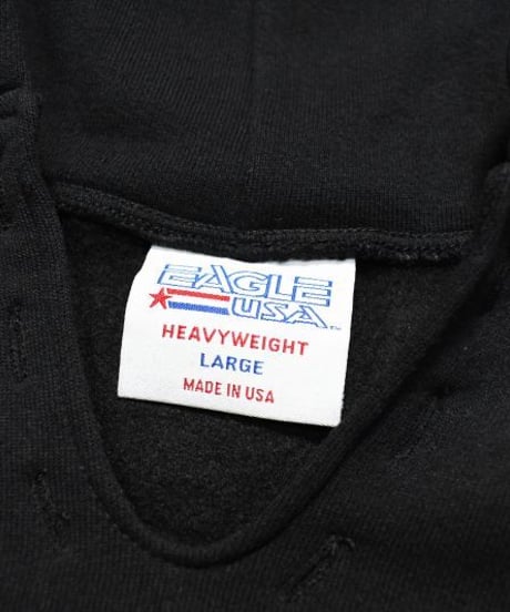 Deadstock Eagle USA Blank Sweat Hoodie Black made in USA