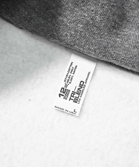 Los Angeles Apparel Track Fleece Zip Up Jacket Heather Grey