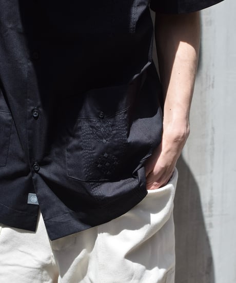 Cubavera Short Sleeve Guayabera Shirt Black