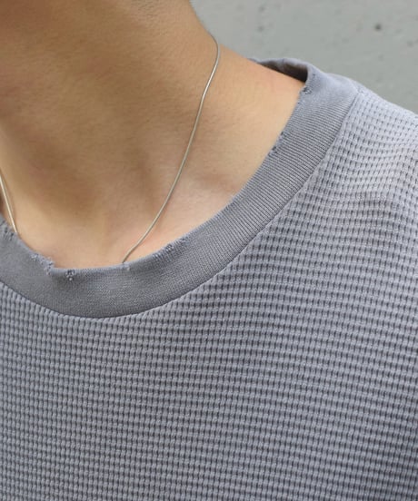 MOOJI MOOJI US Waffle Thermal Shirt Aged Taupe Grey