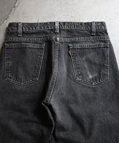 80-90's Used Levi's 505 Denim Pants Black Made in USA -4
