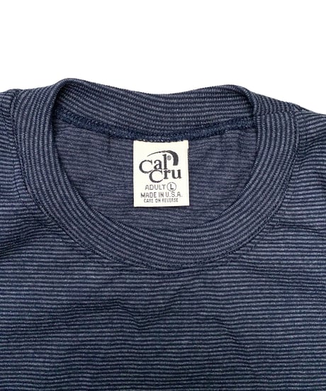 Cal Cru S/S Micro Stripe T-Shirt Navy