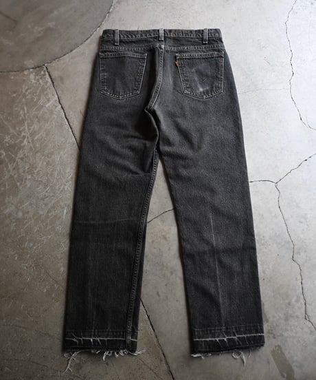 80-90's Used Levi's 505 Denim Pants Black Made in USA -4