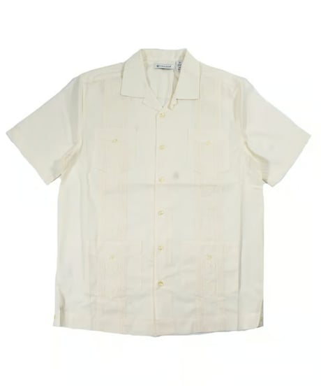 Cubavera Short Sleeve Guayabera Shirt Ivory