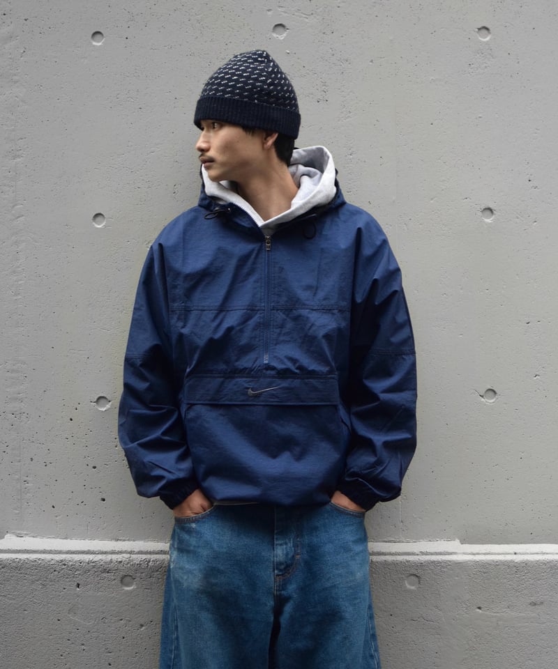 Deadstock Nike Nylon Anorak Jacket Navy | COUNTER