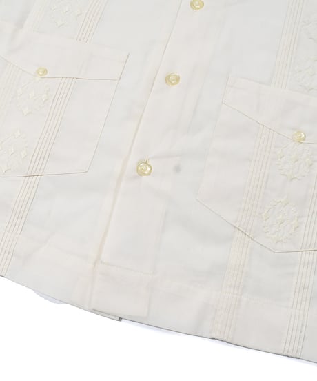 Cubavera Short Sleeve Guayabera Shirt Ivory