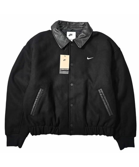 Nike Solo Swoosh Wool Varsity Jacket Black