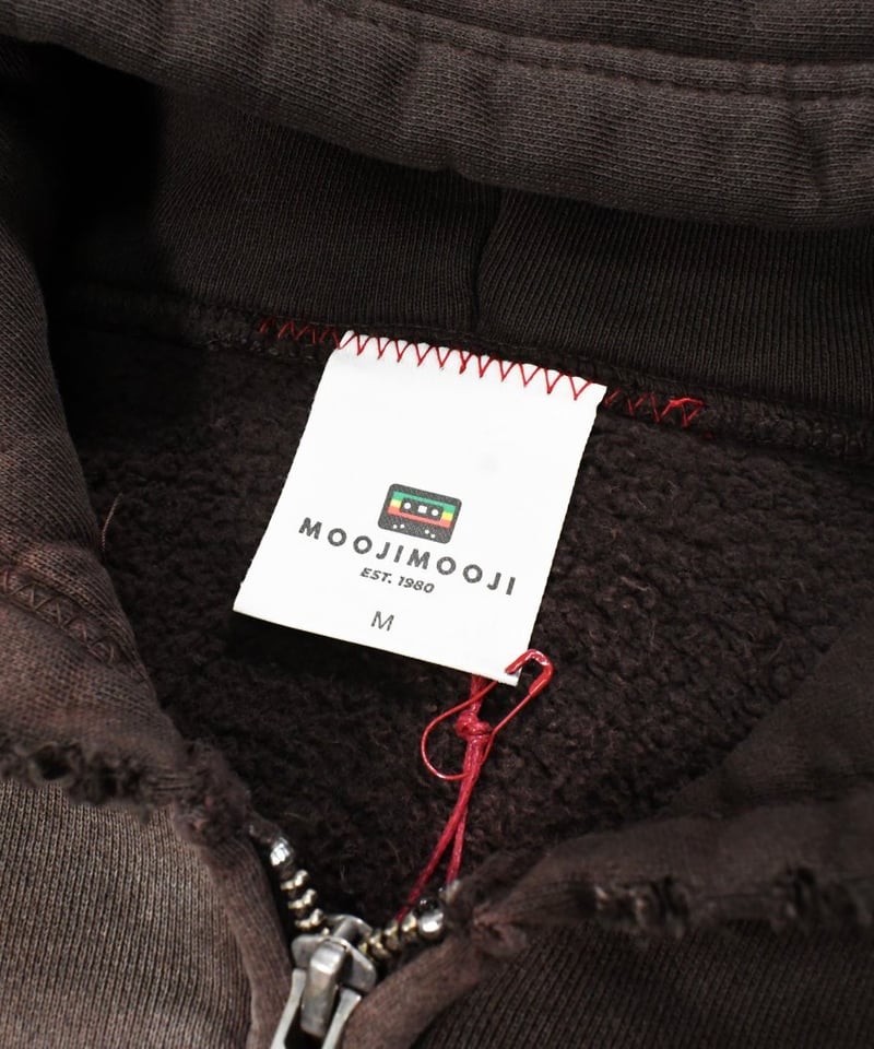 MOOJI MOOJI US Oversize Zip Up Hoodie Aged Brow