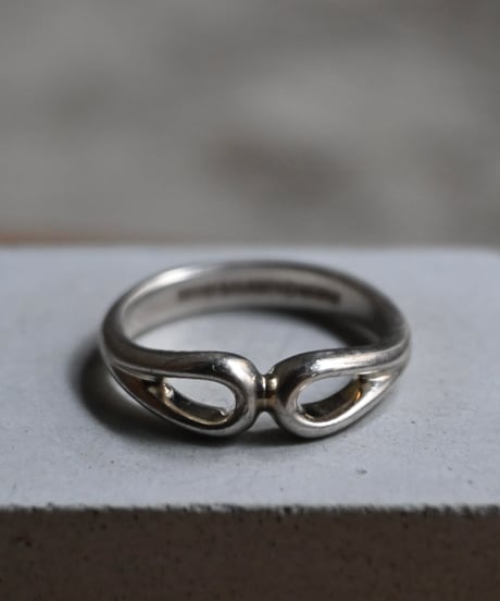 Old Tiffany&Co. Elsa Peretti Double Open Teardrop Ring #156