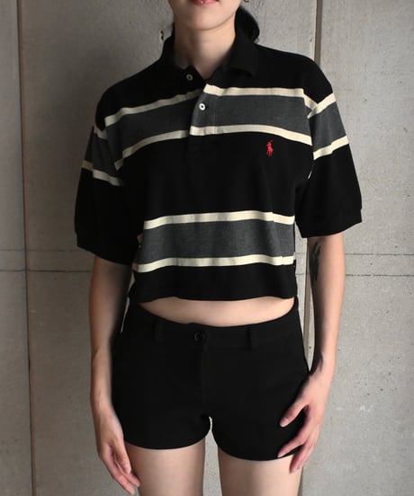Remake Ralph Lauren Cropped Polo Shirt -2