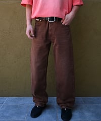 Calvin Klein Signature 90s Straight Denim Pants Brown