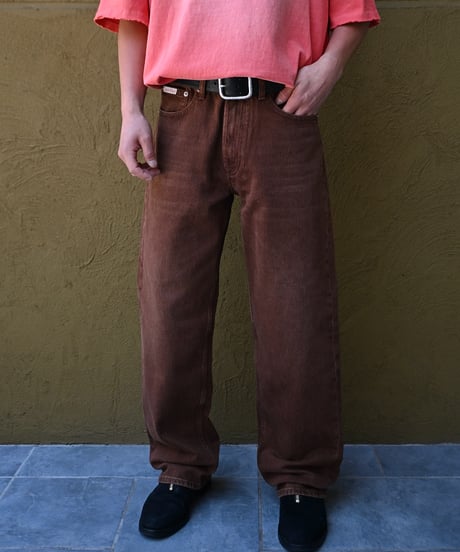 Calvin Klein Signature 90s Straight Denim Pants Brown