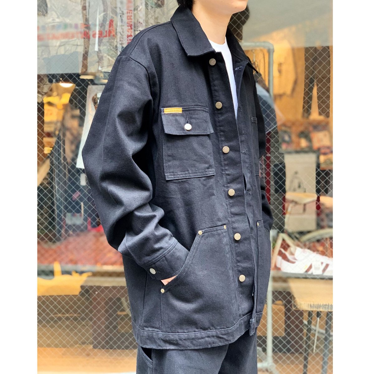 Prison Blues Denim Yard Coat Black | COUNTER