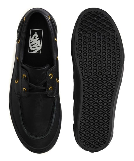 VANS 2-Eyelet Boat Shoe Leather Black