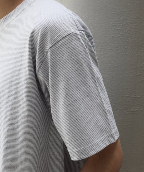 Cal Cru S/S Micro Stripe T-Shirt Ash