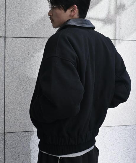 Nike Solo Swoosh Wool Varsity Jacket Black