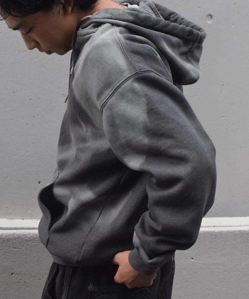 Carhartt Full Zip Hoodie Fade Black -1 | COUNTER