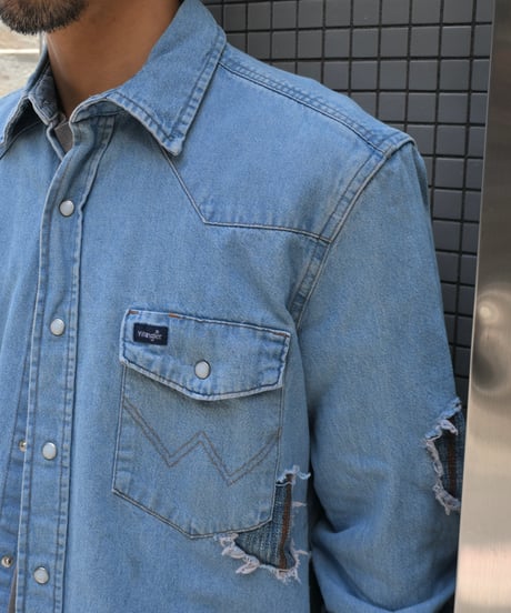 Customized Wrangler Denim Western Shirt - 3